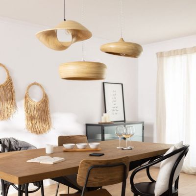 Abruzzo Boho lampa wisząca 1x40 W drewno ABR-NLW27-BH-E27