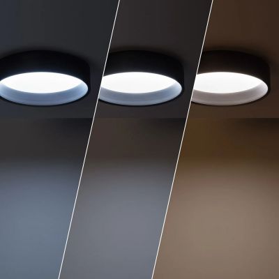 Abruzzo Nero plafon 1x15W LED czarny ABR-PLON-15W-CCT