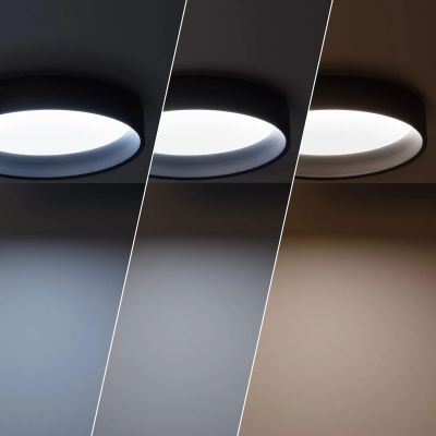 Abruzzo Nero plafon 1x21W LED czarny ABR-PLON-20W-CCT