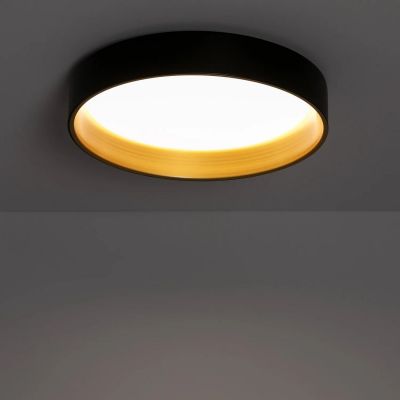 Abruzzo Royal Roma plafon 1x21W LED czarny/złoty ABR-PLR-C-20W-CCT