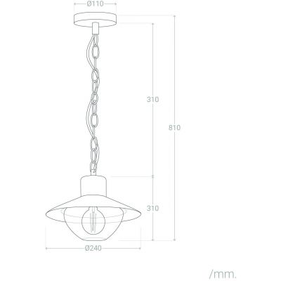 Abruzzo Retro lampa wisząca 1x40 W czarna ABR-RRF-E27