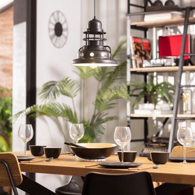 Abruzzo Retro lampa wisząca 1x40 W czarna ABR-RRG-E27