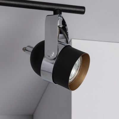 Abruzzo Retro lampa podsufitowa 3x12 W czarna-srebrna ABR-RRH-C-3XGU10