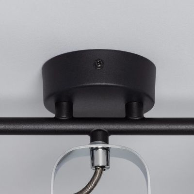 Abruzzo Retro lampa podsufitowa 3x12 W czarna-srebrna ABR-RRH-C-3XGU10