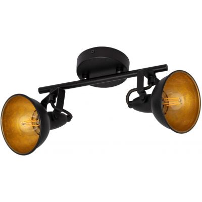 Abruzzo Retro lampa podsufitowa 2x20 W czarna ABR-RRO-C-2XE14