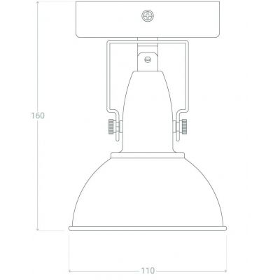 Abruzzo Retro kinkiet 1x20 W czarny ABR-RRO-C-E14