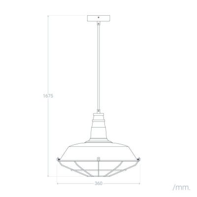 Abruzzo Patrone lampa wisząca 1x20 W czarna ABR-RRP-SZ-E27
