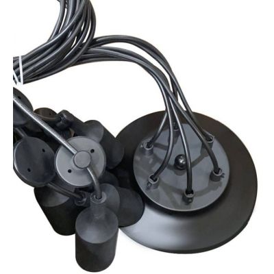 Abruzzo Spider lampa wisząca 6x30 W czarna ABR-SPIDER-6XE27