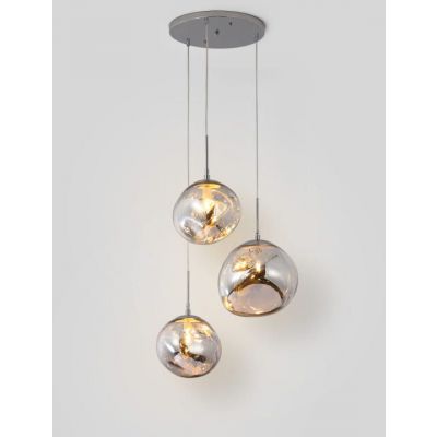 Abruzzo Sfero lampa wisząca 3x20 W srebrna ABR-Z3S-E28