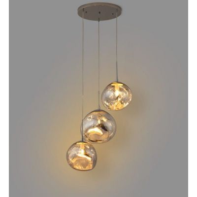 Abruzzo Sfero lampa wisząca 3x20 W srebrna ABR-Z3S-E28