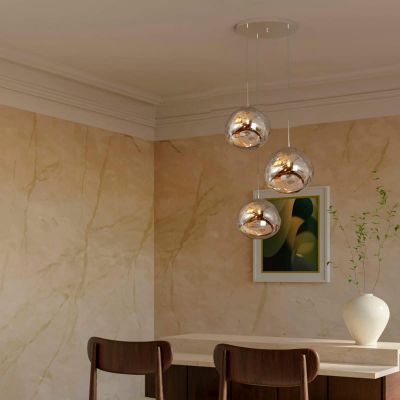 Abruzzo Sfero lampa wisząca 3x20 W srebrna ABR-Z3S-E28