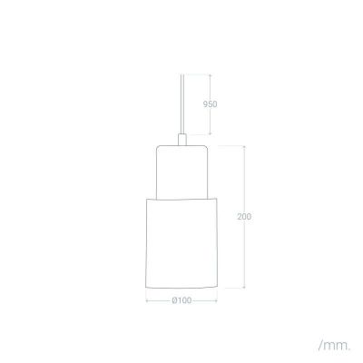 Abruzzo Vita lampa wisząca 1x20 W biała ABR-ZE27-VITA-B