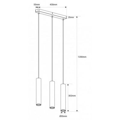 Abruzzo Spoti lampa wisząca 3x20 W złota ABR-ZLW3T-Z