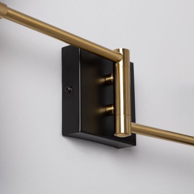 Abruzzo Salvatore kinkiet 2x20 W czarny-złoty ABR-2KSZ