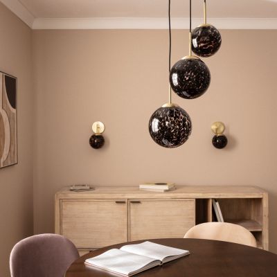 Abruzzo Sfero lampa wisząca 3x20 W czarna-złota ABR-3SLWS-E14