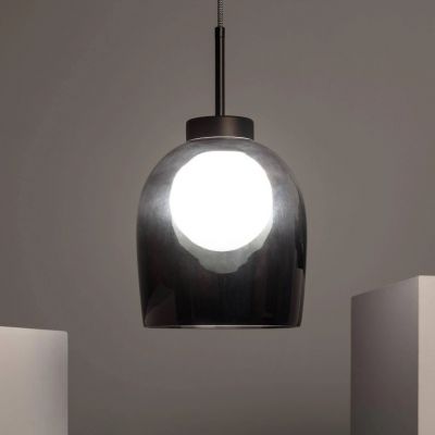Abruzzo Goliat lampa wisząca 1x40 W czarna-mleczna ABR-CKG