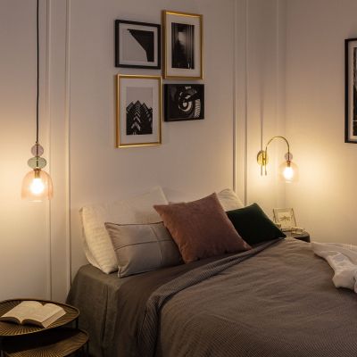 Abruzzo Koloreno lampa wisząca 1x20 W złota-fioletowa ABR-KOLO2-F