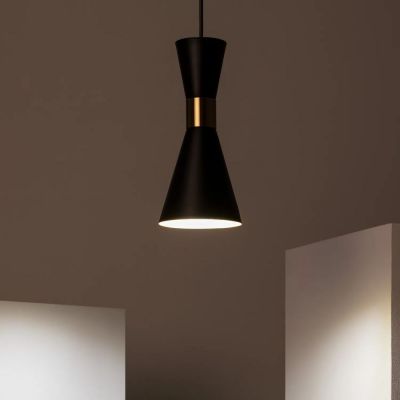 Abruzzo Librio Salvatore lampa wisząca 1x40 W czarny/złoty ABR-KWSZ2-E27