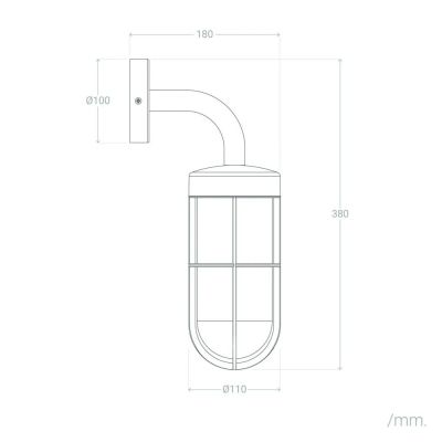 Abruzzo Gardena Clasica Giorgio kinkiet zewnętrzny 1x40 W czarny ABR-KZKG-C-E27