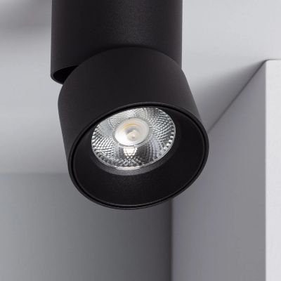 Abruzzo Estetica LED Romeo lampa podsufitowa 1x7 W LED czarny ABR-LPR-7W-C-NW