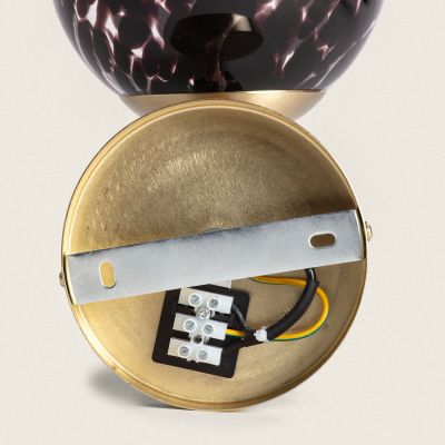 Abruzzo Sfero kinkiet 1x20 W czarny-złoty ABR-SKS-E14