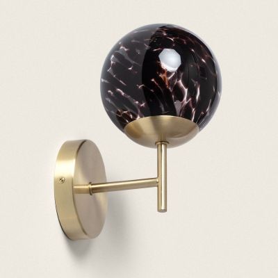 Abruzzo Sfero kinkiet 1x20 W czarny-złoty ABR-SKS-E14