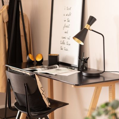 Abruzzo Salvatore lampa biurkowa 1x20 W czarna-złota ABR-SLSAE27