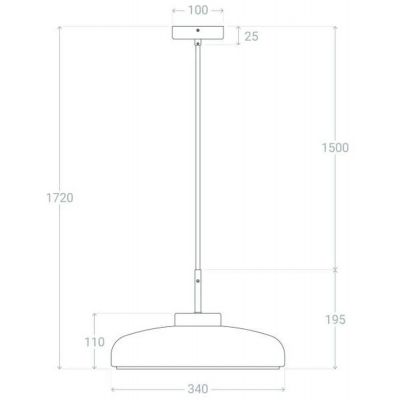 Abruzzo Artel lampa wisząca 1x20 W miodowa-złota ABR-SLWA-E27