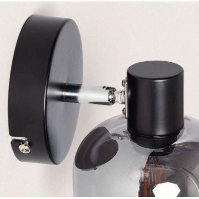 Abruzzo Nino kinkiet 1x20 W czarny-przydymiony-srebrny ABR-SLWN-1XE14