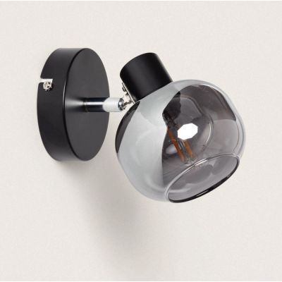 Abruzzo Nino kinkiet 1x20 W czarny-przydymiony-srebrny ABR-SLWN-1XE14