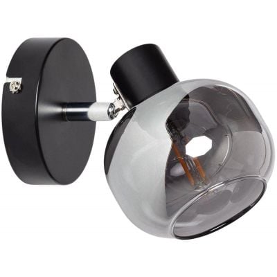 Abruzzo Nino kinkiet 1x20 W czarny-przydymiony-srebrny ABR-SLWN-1XE14