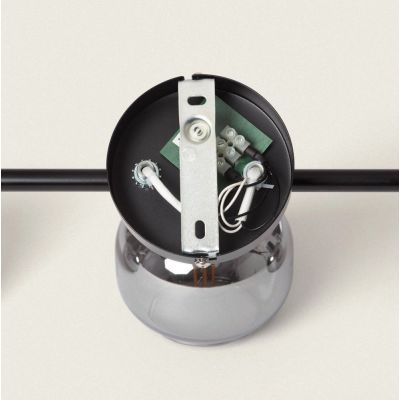 Abruzzo Nino lampa podsufitowa 3x20 W czarna-przydymiona-srebrna ABR-SLWN-3XE14