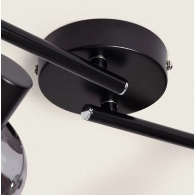 Abruzzo Nino lampa podsufitowa 4x20 W czarna-przydymiona-srebrna ABR-SLWN-4XE14