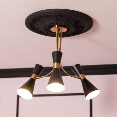 Abruzzo Salvatore lampa podsufitowa 3x20 W czarna-złota ABR-ZZSAL3XE27