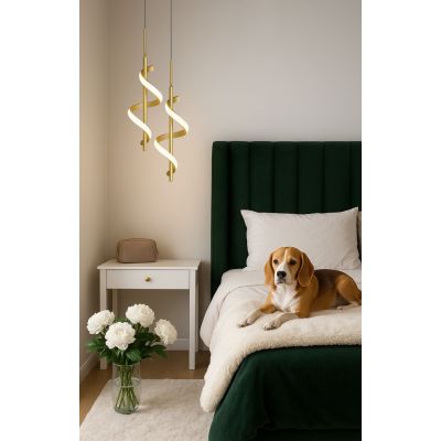 Abigali Spirali lampa wisząca 2x20 W złota LWSK