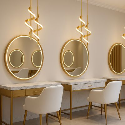 Abigali Spirali lampa wisząca 2x20 W złota LWSK