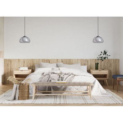 Italux Ainale lampa wisząca 1x7 W przydymiona PND-54637-1-BK-SG