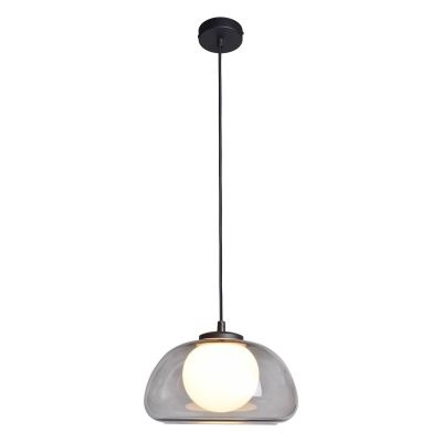 Italux Ainale lampa wisząca 1x7 W przydymiona PND-54637-1-BK-SG