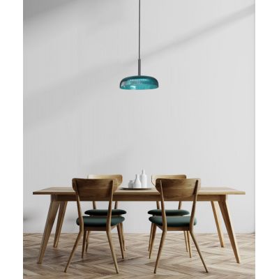 Italux Colle lampa wisząca 1x12 W zielona PND-48529-BK-BLU