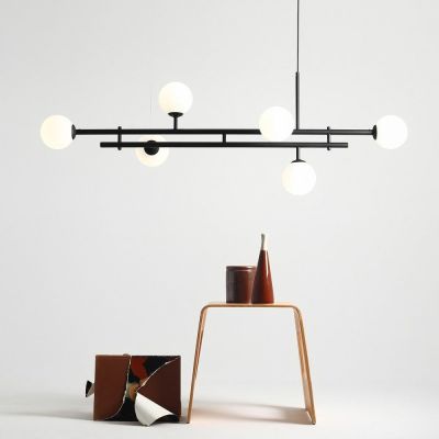 Aldex Harmony 6 lampa wisząca 6x40W czarna/biała 1073K1