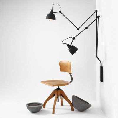 Aldex Aida 2 kinkiet 2x60W czarny/złoty 843D