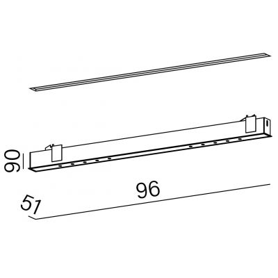 Aqform Lens Line lampa do zabudowy 14,5W czarna struktura 30175-M940-W3-00-12