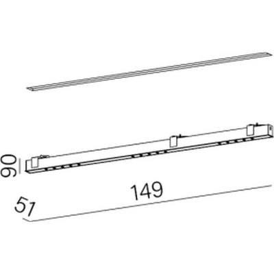 Aqform Lens Line lampa do zabudowy 1x25,5W biała struktura 30177-M930-F3-00-13