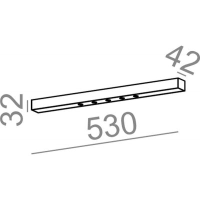 Aqform Lens Line lampa podsufitowa 1x7,5W czarna struktura 40258-M930-W3-00-12
