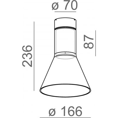 Aqform Modern Glass TP lampa podsufitowa 1x50W czarna struktura 40402-0000-U8-PH-12