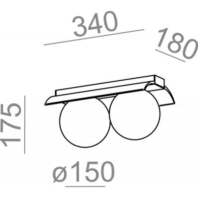 Aqform Modern Ball lampa podsufitowa 2x8W biała struktura 46971-L930-D0-00-13