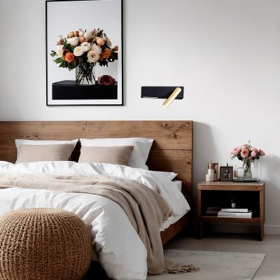 Argon Jasper kinkiet 1x6W LED + 1x4,5W czarny/mosiądz 1050