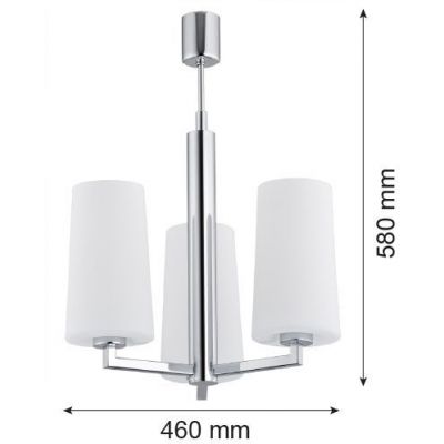 Argon Camelot lampa wisząca 3x15W biały/chrom 1224