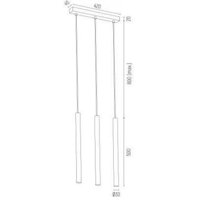 Argon Etna lampa wisząca 3x4W LED biała 1317