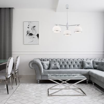 Argon Marbella lampa podsufitowa 3x15W opal mat/chrom 1487